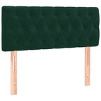 Boxspringbett mit Matratze & LED Dunkelgrün 90x190 cm Samt
