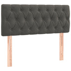 Boxspringbett mit Matratze & LED Dunkelgrau 100x200 cm Samt