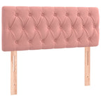 Boxspringbett mit Matratze & LED Rosa 100x200 cm Samt