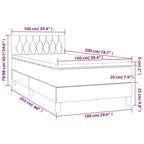 Boxspringbett mit Matratze & LED Rosa 100x200 cm Samt