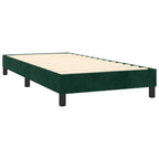 Boxspringbett mit Matratze & LED Dunkelgrün 100x200 cm Samt