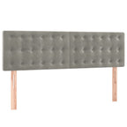 Boxspringbett mit Matratze & LED Hellgrau 140x200 cm Samt