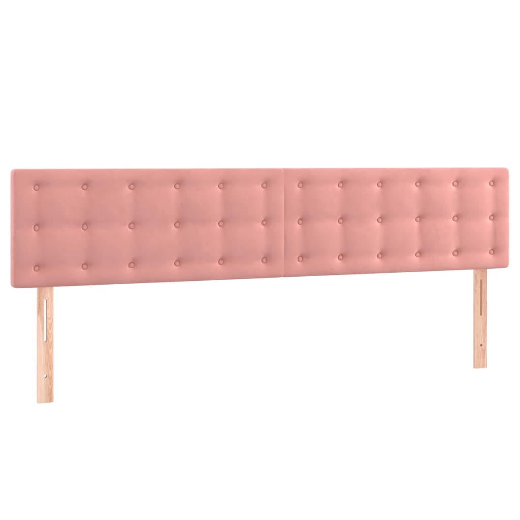 Boxspringbett mit Matratze & LED Rosa 160x200 cm Samt