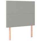 Boxspringbett mit Matratze & LED Hellgrau 90x190 cm Stoff
