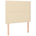 Boxspringbett mit Matratze & LED Creme 90x190 cm Stoff