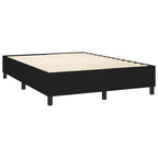 Boxspringbett mit Matratze & LED Schwarz 140x200 cm Stoff