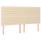 Boxspringbett mit Matratze & LED Creme 160x200 cm Stoff