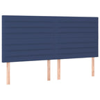 Boxspringbett mit Matratze & LED Blau 200x200 cm Stoff