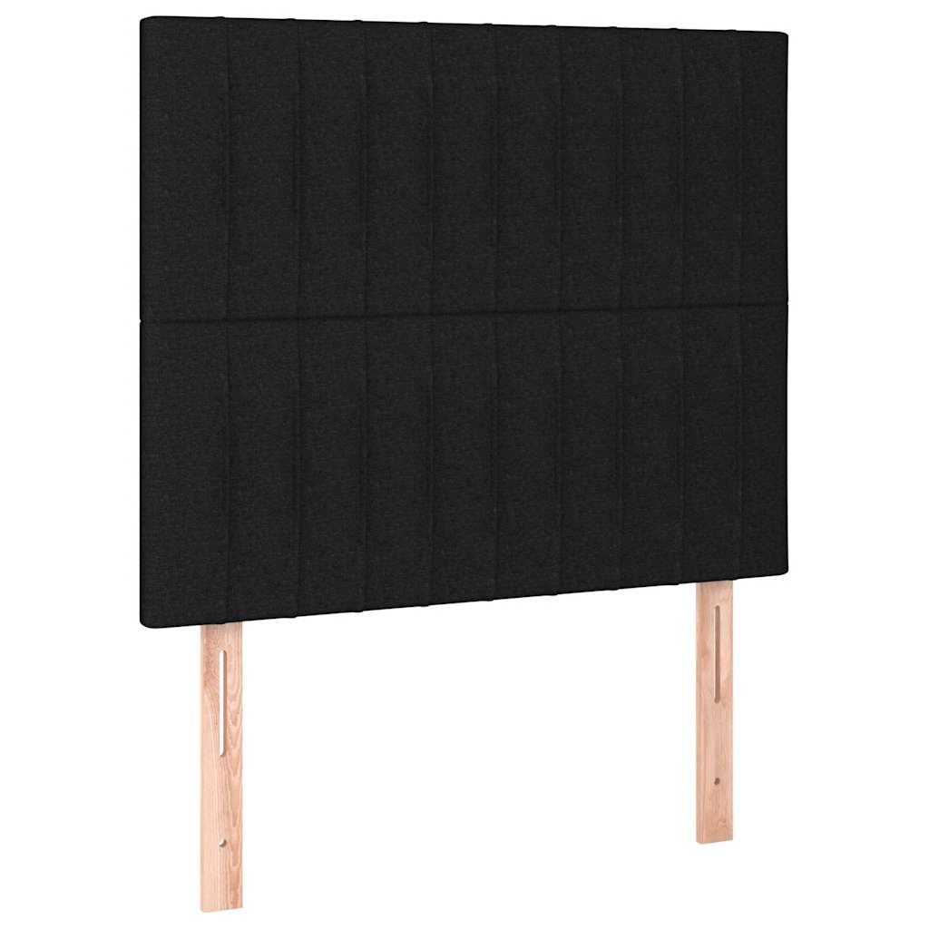 Boxspringbett mit Matratze & LED Schwarz 120x200 cm Stoff