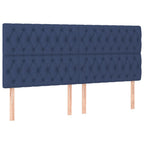 Boxspringbett mit Matratze & LED Blau 180x200 cm Stoff