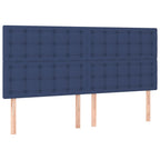 Boxspringbett mit Matratze & LED Blau 200x200 cm Stoff