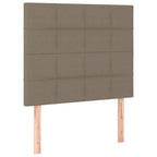 Boxspringbett mit Matratze & LED Taupe 80x200 cm Stoff