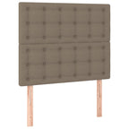 Boxspringbett mit Matratze & LED Taupe 80x200 cm Stoff
