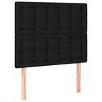 Boxspringbett mit Matratze & LED Schwarz 120x200 cm Stoff