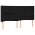 Boxspringbett mit Matratze & LED Schwarz 180x200 cm Stoff