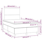 Boxspringbett mit Matratze & LED Schwarz 120x200 cm Kunstleder