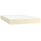 Boxspringbett mit Matratze & LED Creme 120x200 cm Kunstleder