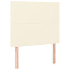 Boxspringbett mit Matratze & LED Creme 120x200 cm Kunstleder