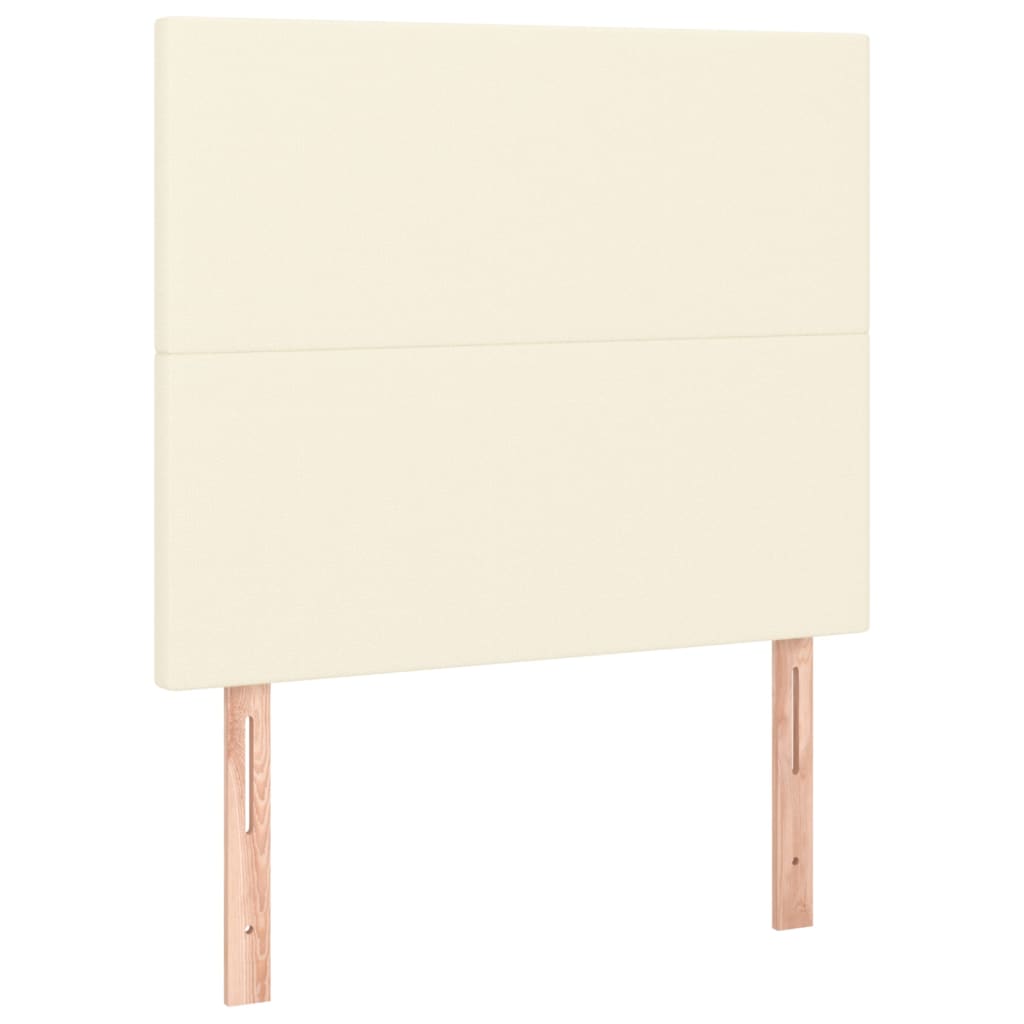 Boxspringbett mit Matratze & LED Creme 120x200 cm Kunstleder