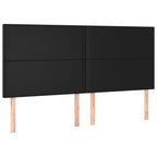 Boxspringbett mit Matratze & LED Schwarz 160x200 cm Kunstleder