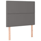 Boxspringbett mit Matratze & LED Grau 120x200 cm Kunstleder