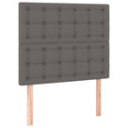 Boxspringbett mit Matratze & LED Grau 120x200 cm Kunstleder