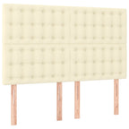 Boxspringbett mit Matratze & LED Creme 140x190 cm Kunstleder