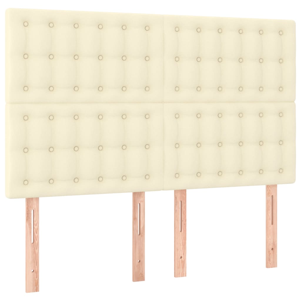 Boxspringbett mit Matratze & LED Creme 140x200 cm Kunstleder