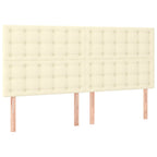 Boxspringbett mit Matratze & LED Creme 200x200 cm Kunstleder