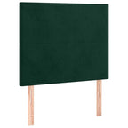 Boxspringbett mit Matratze & LED Dunkelgrün 80x200 cm Samt