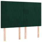 Boxspringbett mit Matratze & LED Dunkelgrün 140x190 cm Samt