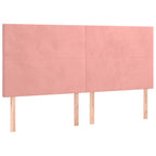 Boxspringbett mit Matratze & LED Rosa 180x200 cm Samt