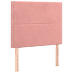 Boxspringbett mit Matratze & LED Rosa 80x200 cm Samt