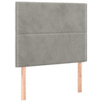Boxspringbett mit Matratze & LED Hellgrau 120x200 cm Samt