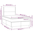 Boxspringbett mit Matratze & LED Dunkelgrün 120x200 cm Samt