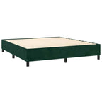 Boxspringbett mit Matratze & LED Dunkelgrün 180x200 cm Samt
