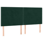 Boxspringbett mit Matratze & LED Dunkelgrün 180x200 cm Samt