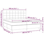 Boxspringbett mit Matratze & LED Dunkelblau 200x200 cm Samt