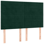 Boxspringbett mit Matratze & LED Dunkelgrün 140x200 cm Samt