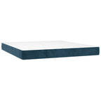 Boxspringbett mit Matratze & LED Dunkelblau 160x200 cm Samt