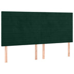 Boxspringbett mit Matratze & LED Dunkelgrün 180x200 cm Samt
