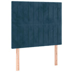 Boxspringbett mit Matratze & LED Dunkelblau 100x200 cm Samt