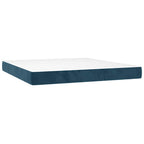 Boxspringbett mit Matratze & LED Dunkelblau 180x200 cm Samt