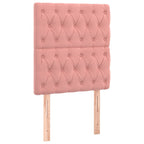 Boxspringbett mit Matratze & LED Rosa 90x190 cm Samt
