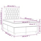 Boxspringbett mit Matratze & LED Dunkelgrün 120x200 cm Samt