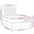 Boxspringbett mit Matratze & LED Rosa 120x200 cm Samt