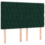 Boxspringbett mit Matratze & LED Dunkelgrün 140x190 cm Samt