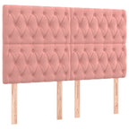 Boxspringbett mit Matratze & LED Rosa 180x200 cm Samt