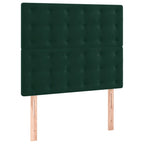 Boxspringbett mit Matratze & LED Dunkelgrün 90x200 cm Samt
