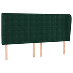 Boxspringbett mit Matratze & LED Dunkelgrün 160x200 cm Samt